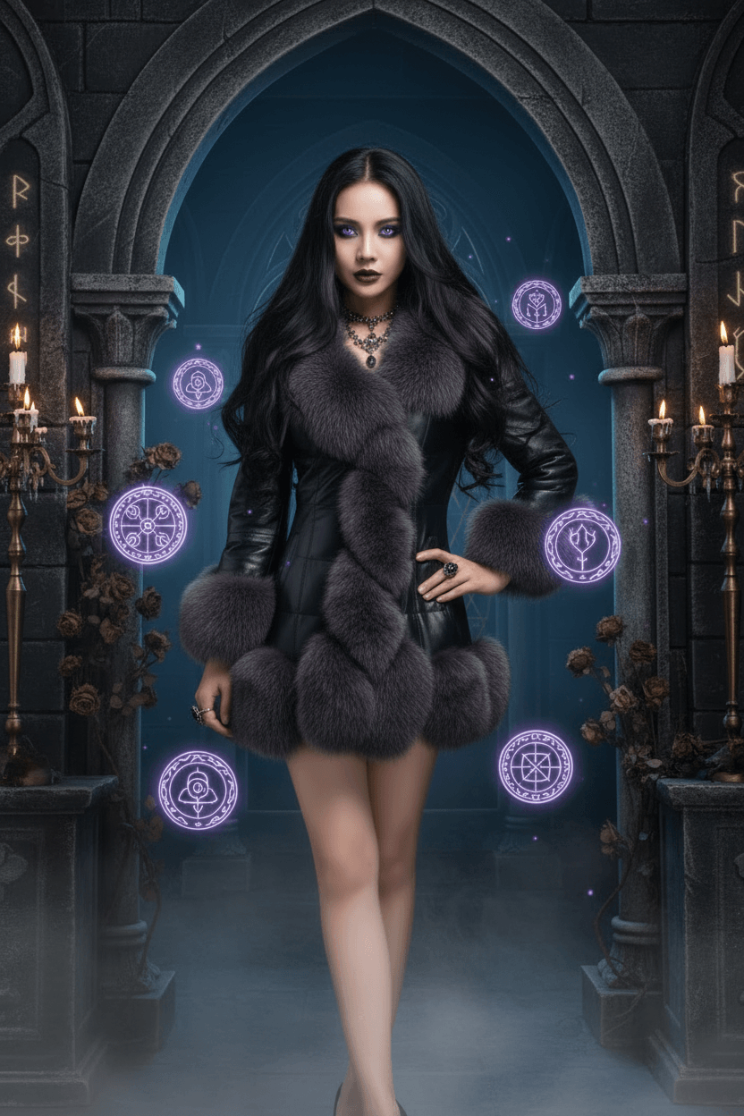 Frostveil Fur Coat Sorceress Sanctuary