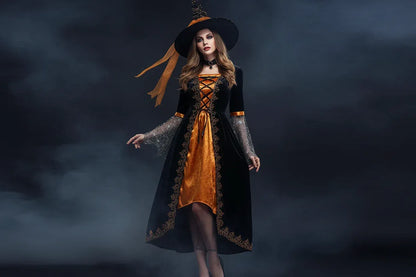 Full Witch Outfit - Sorceress Sanctuary Orange / One size-Gray / One size