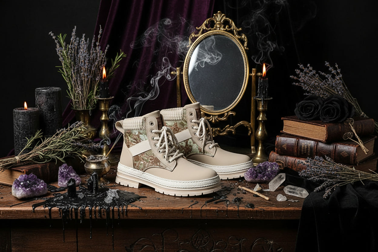 Fur Print Boots - Sorceress Sanctuary Black / Size39-Black / Size40-Black / Size41-Black / Size42-Black / Size43