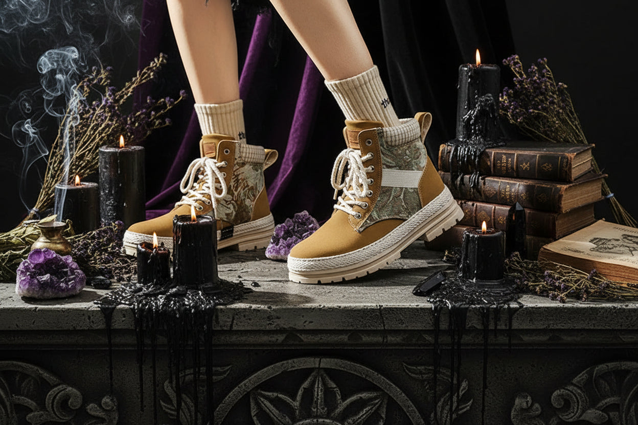 Fur Print Boots - Sorceress Sanctuary Black / Size39-Black / Size40-Black / Size41-Black / Size42-Black / Size43