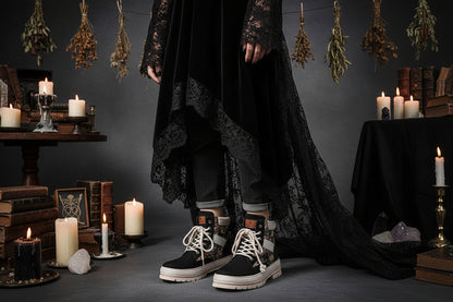 Fur Print Boots - Sorceress Sanctuary Black / Size39-Black / Size40-Black / Size41-Black / Size42-Black / Size43