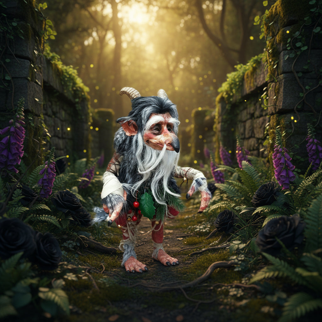 Gothic Vintage Garden Elf Goblin Sculpture for Outdoors Sorceress Sanctuary