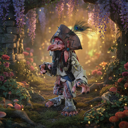 Gothic Vintage Garden Elf Goblin Sculpture for Outdoors Sorceress Sanctuary