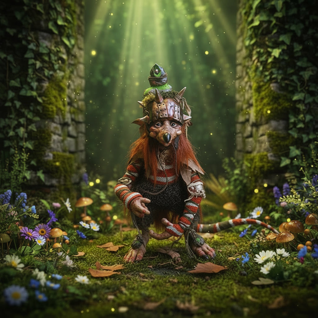 Gothic Vintage Garden Elf Goblin Sculpture for Outdoors Sorceress Sanctuary