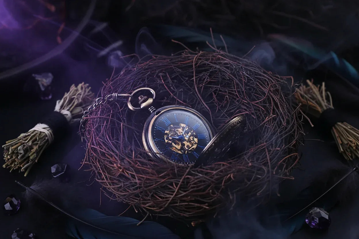 Gear Eagle Pocket Watch - Sorceress Sanctuary Gold