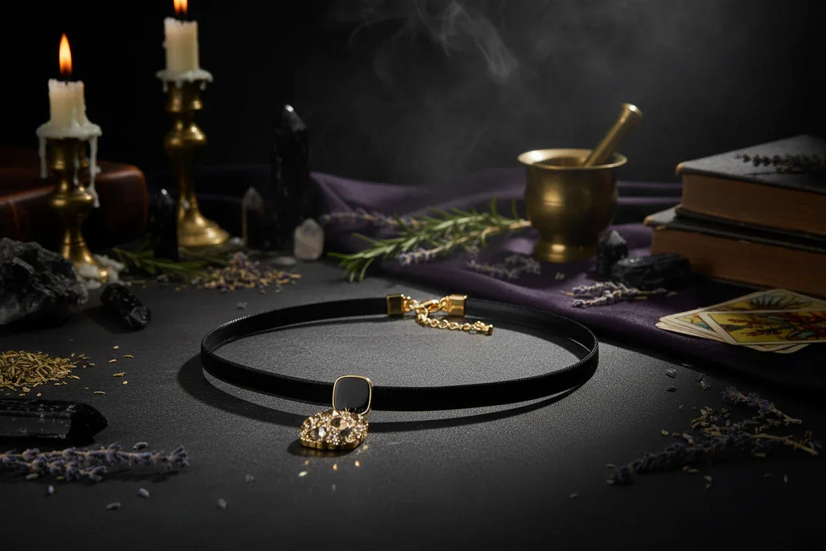 Geometric Crystal Choker - Sorceress Sanctuary New Grey Diamond Blocks