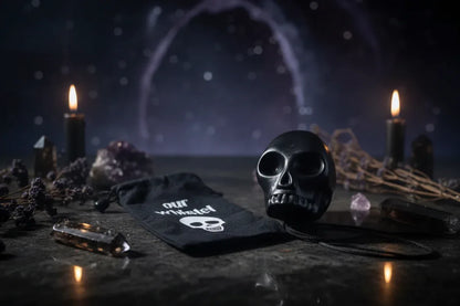 Ghost Scream Whistle - Sorceress Sanctuary Black And White Feather-Purple-Orange-Green-Human Skeleton