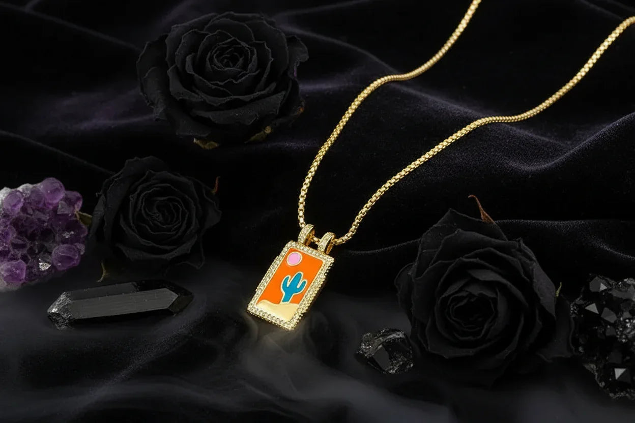 Gilded Tarot Pendant - Sorceress Sanctuary A-B-C-D-E