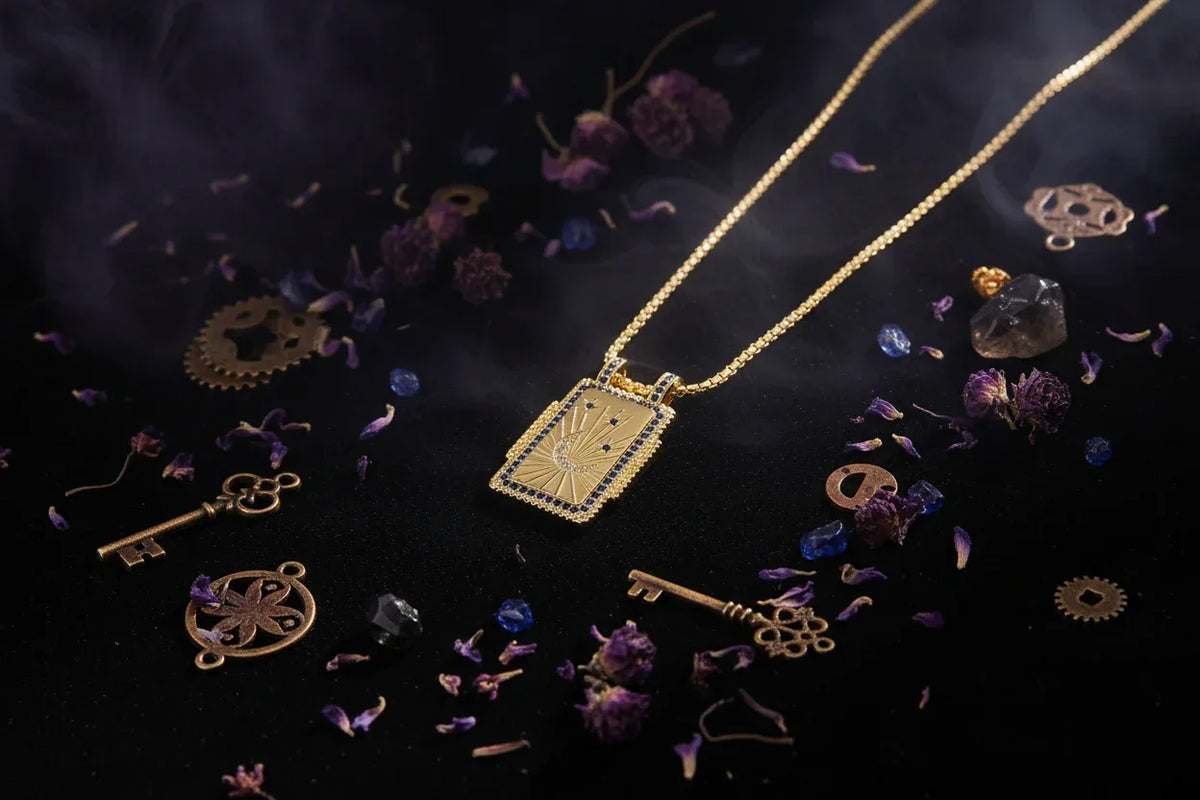 Gilded Tarot Pendant - Sorceress Sanctuary A-B-C-D-E