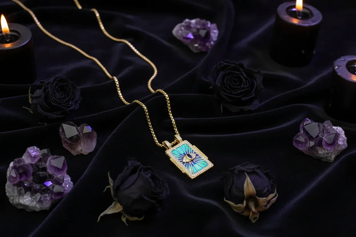 Gilded Tarot Pendant - Sorceress Sanctuary A-B-C-D-E
