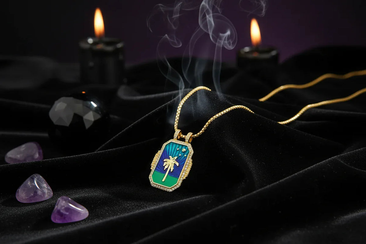 Gilded Tarot Pendant - Sorceress Sanctuary A-B-C-D-E