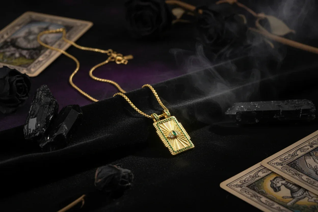 Gilded Tarot Pendant - Sorceress Sanctuary A-B-C-D-E