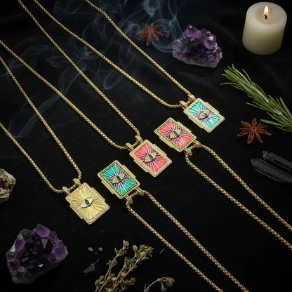 Gilded Tarot Pendant - Sorceress Sanctuary A-B-C-D-E