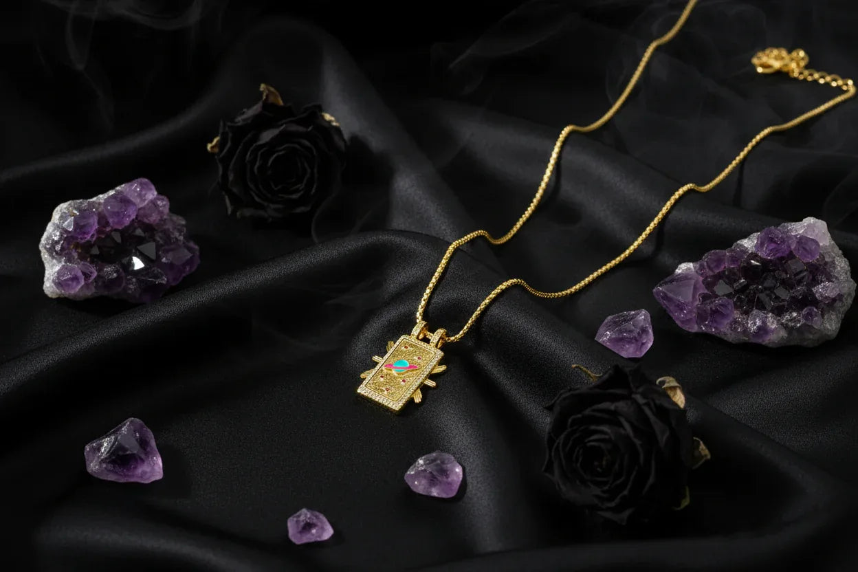 Gilded Tarot Pendant - Sorceress Sanctuary A-B-C-D-E