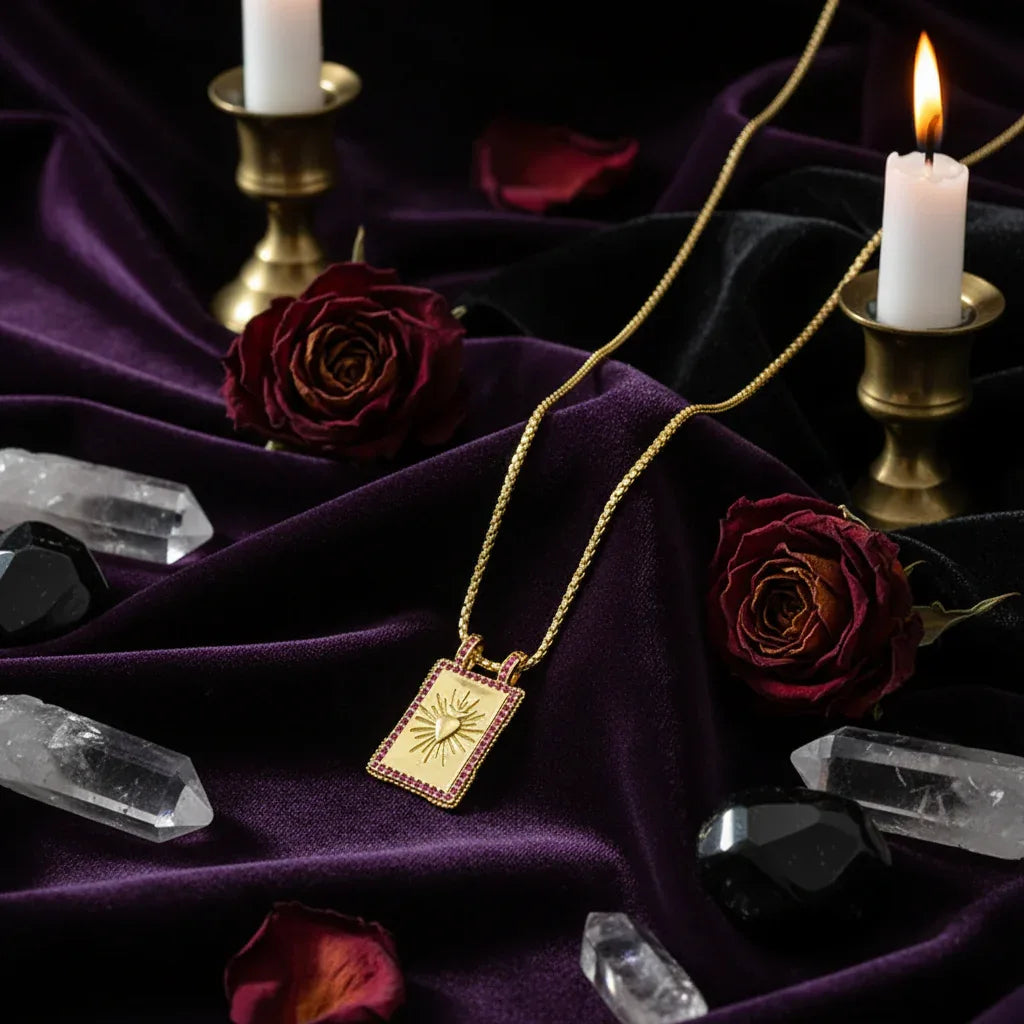 Gilded Tarot Pendant - Sorceress Sanctuary A-B-C-D-E