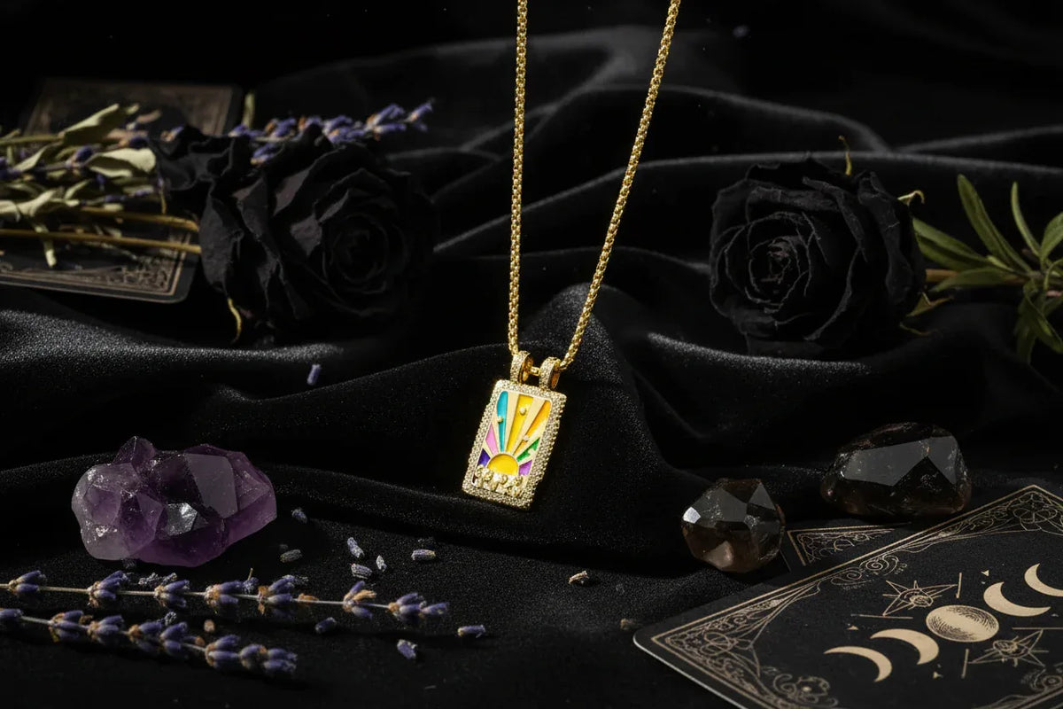 Gilded Tarot Pendant - Sorceress Sanctuary A-B-C-D-E