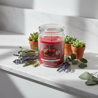 Glass Aromatherapy Candle - Sorceress Sanctuary Apple Cinnamon-Cherry bread-Citrus Cherry-Coffee-Ginger cake