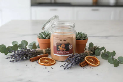 Glass Aromatherapy Candle - Sorceress Sanctuary Apple Cinnamon-Cherry bread-Citrus Cherry-Coffee-Ginger cake