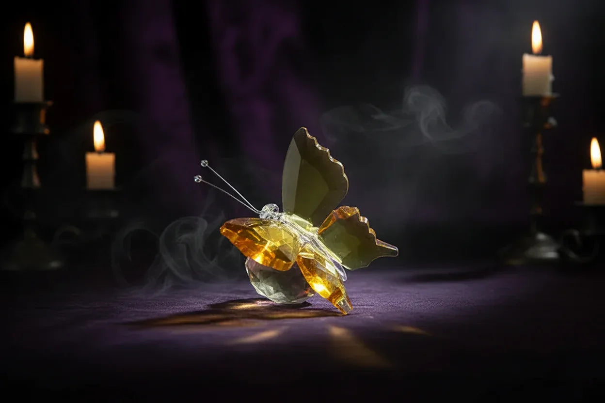 Glass Butterfly - Sorceress Sanctuary Pink-Blue-Clear-Purple-Yellow