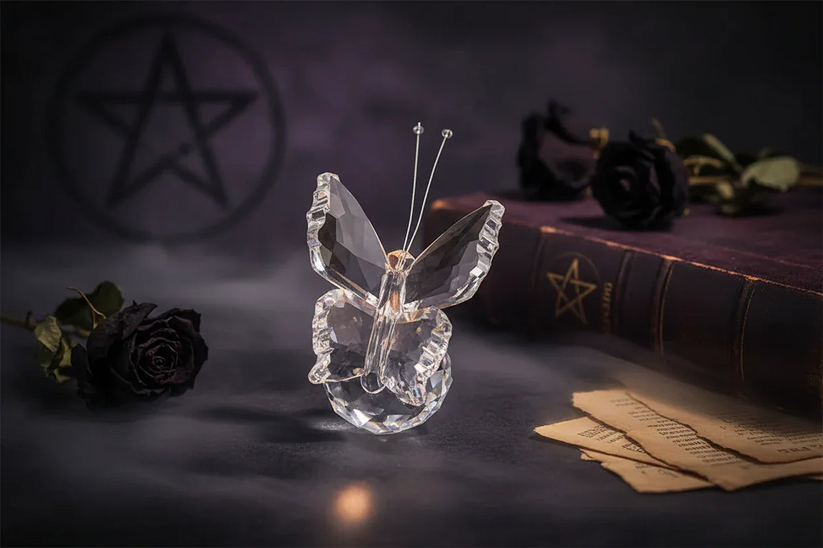 Glass Butterfly - Sorceress Sanctuary Pink-Blue-Clear-Purple-Yellow