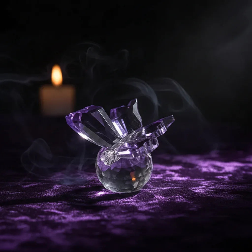 Glass Butterfly - Sorceress Sanctuary Pink-Blue-Clear-Purple-Yellow