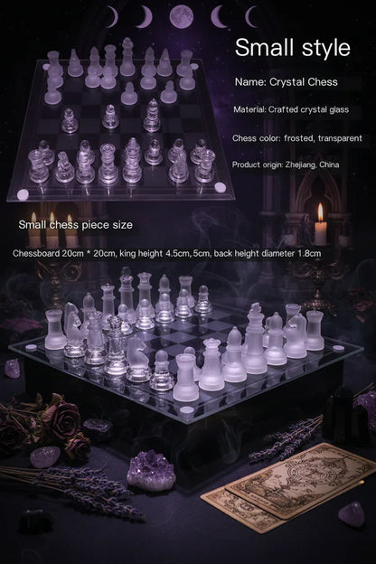 Glass Chess Set - Sorceress Sanctuary 20x20cm-25x25cm-35*35cm