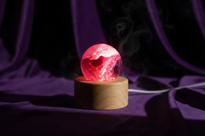 Glass Crystal Ball - Sorceress Sanctuary Pink / 1-Light Blue / 1-Purple / 1-Gilded / 1-Crimson / 1