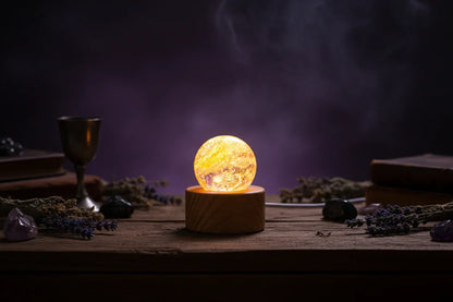 Glass Crystal Ball - Sorceress Sanctuary Pink / 1-Light Blue / 1-Purple / 1-Gilded / 1-Crimson / 1