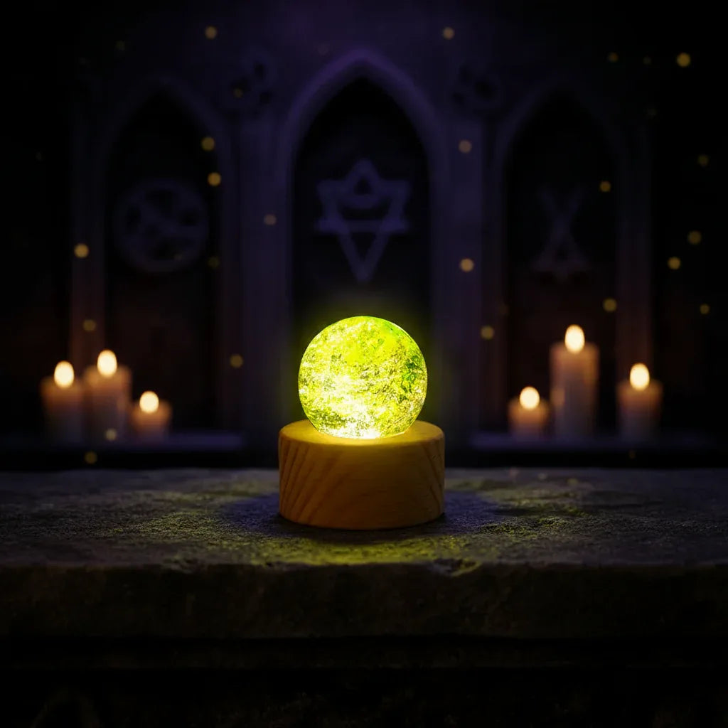 Glass Crystal Ball - Sorceress Sanctuary Pink / 1-Light Blue / 1-Purple / 1-Gilded / 1-Crimson / 1