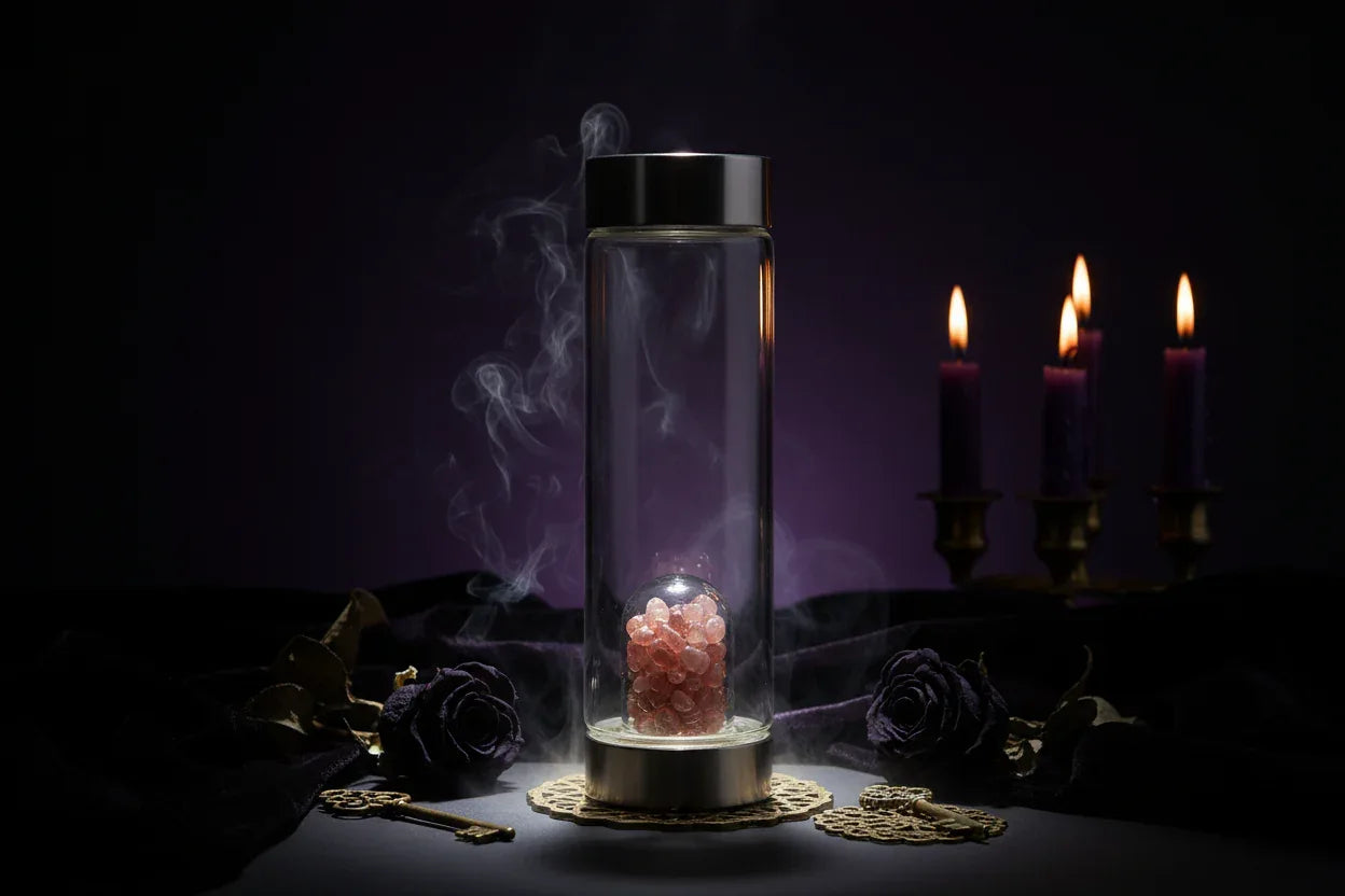 Glass Water Cup - Sorceress Sanctuary Green / 401to500ml-Black / 401to500ml-Pink / 401to500ml-Navy Blue / 401to500ml-Red / 401to500ml