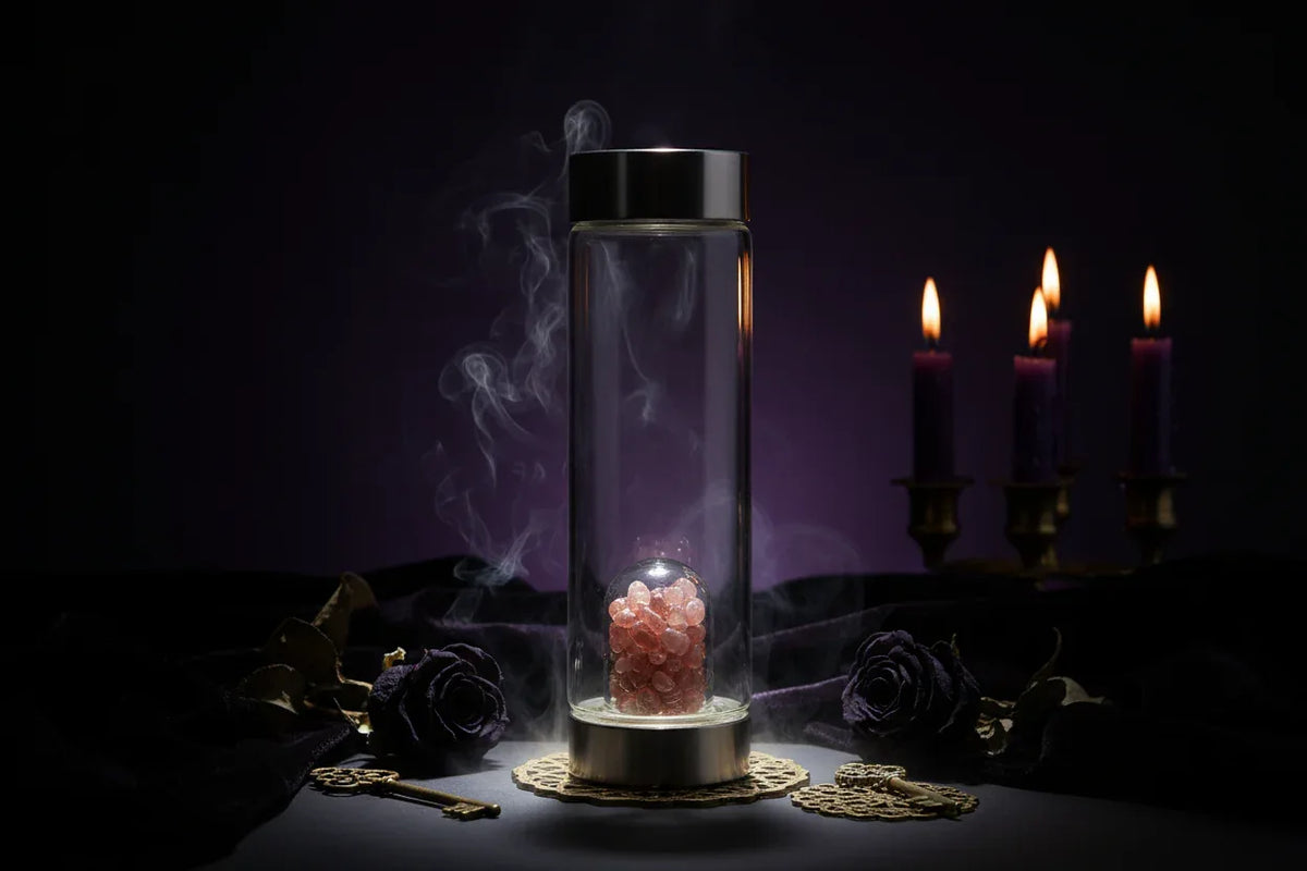 Glass Water Cup - Sorceress Sanctuary Green / 401to500ml-Black / 401to500ml-Pink / 401to500ml-Navy Blue / 401to500ml-Red / 401to500ml