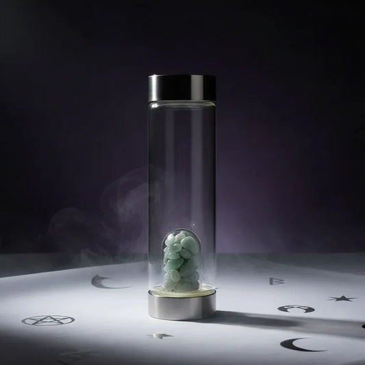 Glass Water Cup - Sorceress Sanctuary Green / 401to500ml-Black / 401to500ml-Pink / 401to500ml-Navy Blue / 401to500ml-Red / 401to500ml