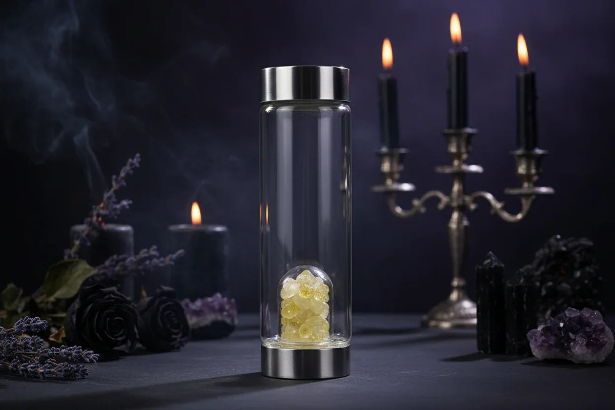 Glass Water Cup - Sorceress Sanctuary Green / 401to500ml-Black / 401to500ml-Pink / 401to500ml-Navy Blue / 401to500ml-Red / 401to500ml