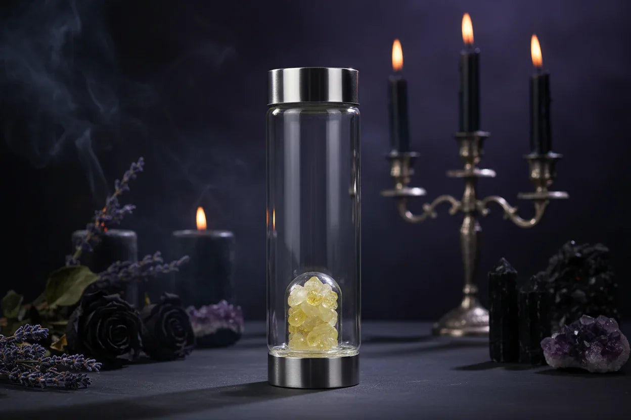 Glass Water Cup - Sorceress Sanctuary Green / 401to500ml-Black / 401to500ml-Pink / 401to500ml-Navy Blue / 401to500ml-Red / 401to500ml