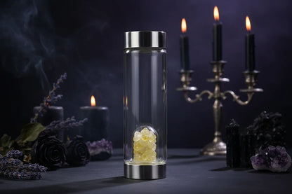 Glass Water Cup - Sorceress Sanctuary Green / 401to500ml-Black / 401to500ml-Pink / 401to500ml-Navy Blue / 401to500ml-Red / 401to500ml