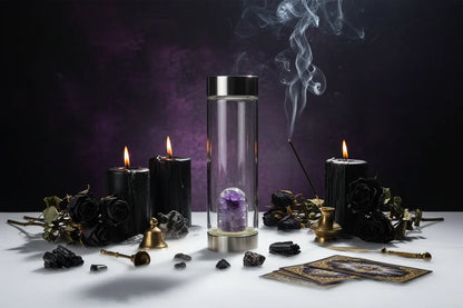 Glass Water Cup - Sorceress Sanctuary Green / 401to500ml-Black / 401to500ml-Pink / 401to500ml-Navy Blue / 401to500ml-Red / 401to500ml