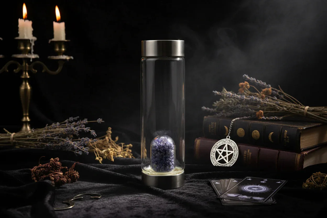 Glass Water Cup - Sorceress Sanctuary Green / 401to500ml-Black / 401to500ml-Pink / 401to500ml-Navy Blue / 401to500ml-Red / 401to500ml