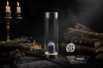 Glass Water Cup - Sorceress Sanctuary Green / 401to500ml-Black / 401to500ml-Pink / 401to500ml-Navy Blue / 401to500ml-Red / 401to500ml