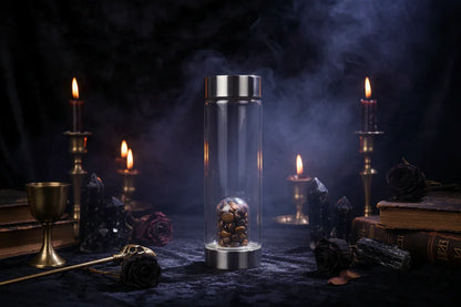 Glass Water Cup - Sorceress Sanctuary Green / 401to500ml-Black / 401to500ml-Pink / 401to500ml-Navy Blue / 401to500ml-Red / 401to500ml