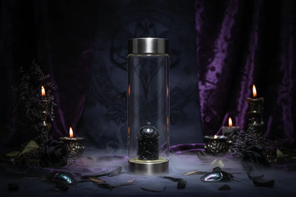 Glass Water Cup - Sorceress Sanctuary Green / 401to500ml-Black / 401to500ml-Pink / 401to500ml-Navy Blue / 401to500ml-Red / 401to500ml