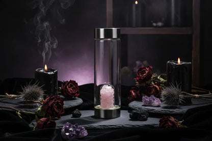 Glass Water Cup - Sorceress Sanctuary Green / 401to500ml-Black / 401to500ml-Pink / 401to500ml-Navy Blue / 401to500ml-Red / 401to500ml