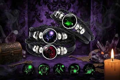 Glow Zodiac Bracelet - Sorceress Sanctuary Aries-Gemini-Leo-Pisces-Sagittarius