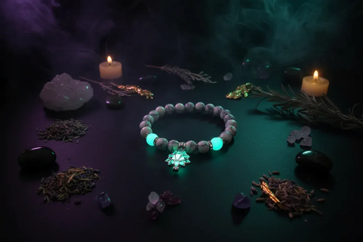 Glowing Lotus Bracelet - Sorceress Sanctuary A-B-F-E-C