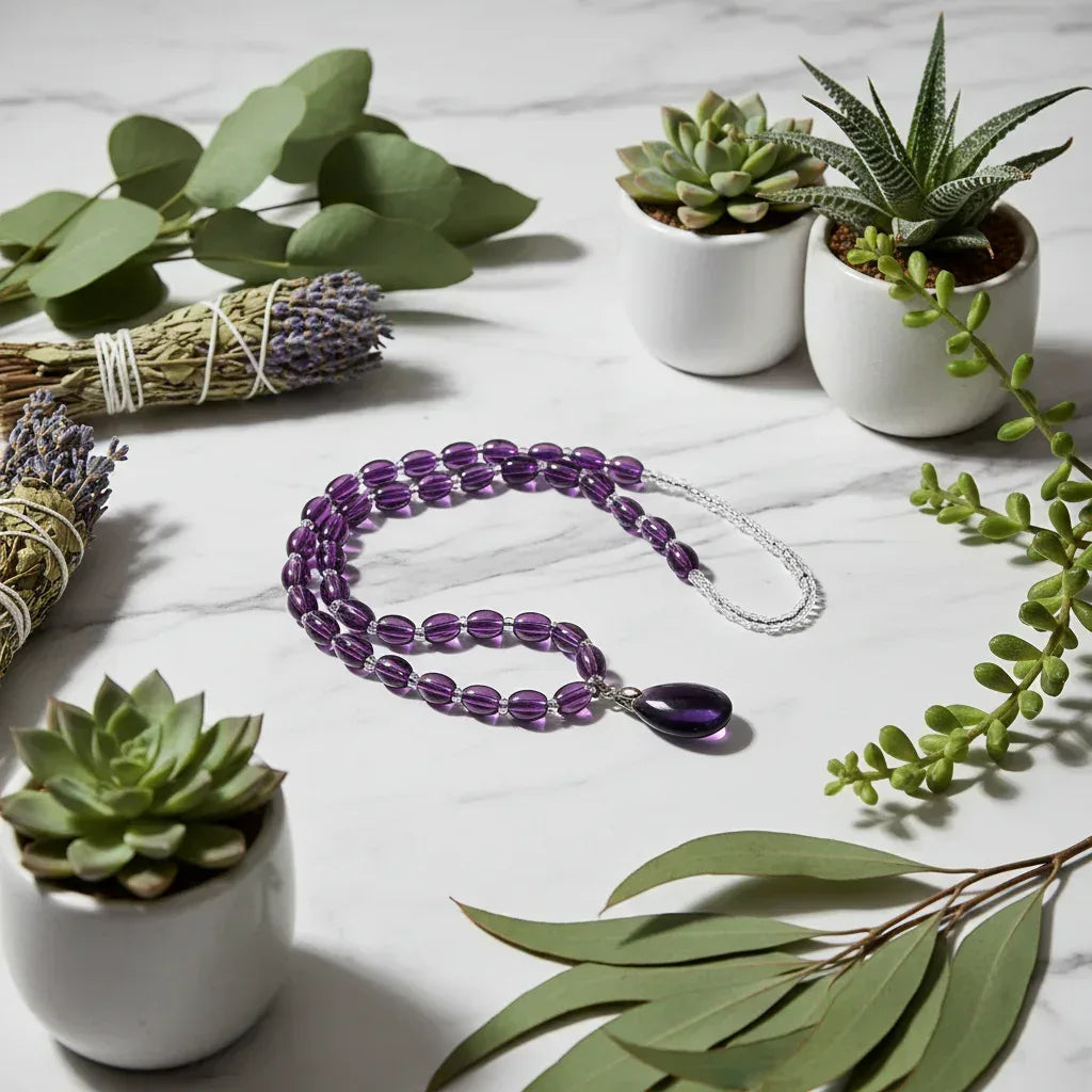 Goddess Amethyst Necklace - Sorceress Sanctuary Purple