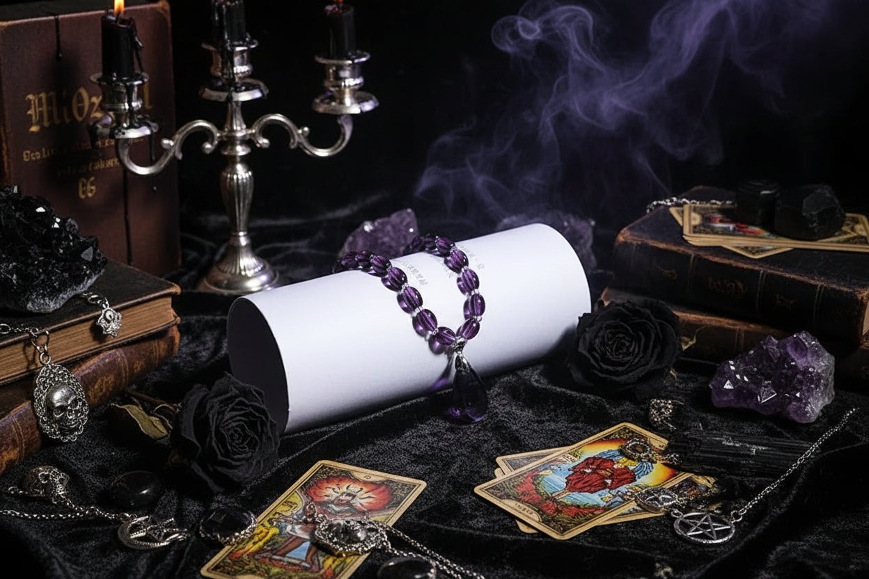 Goddess Amethyst Necklace - Sorceress Sanctuary Purple