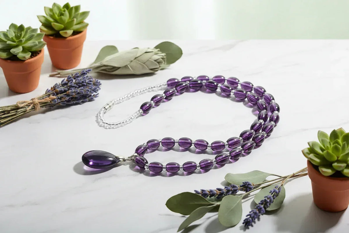 Goddess Amethyst Necklace - Sorceress Sanctuary Purple