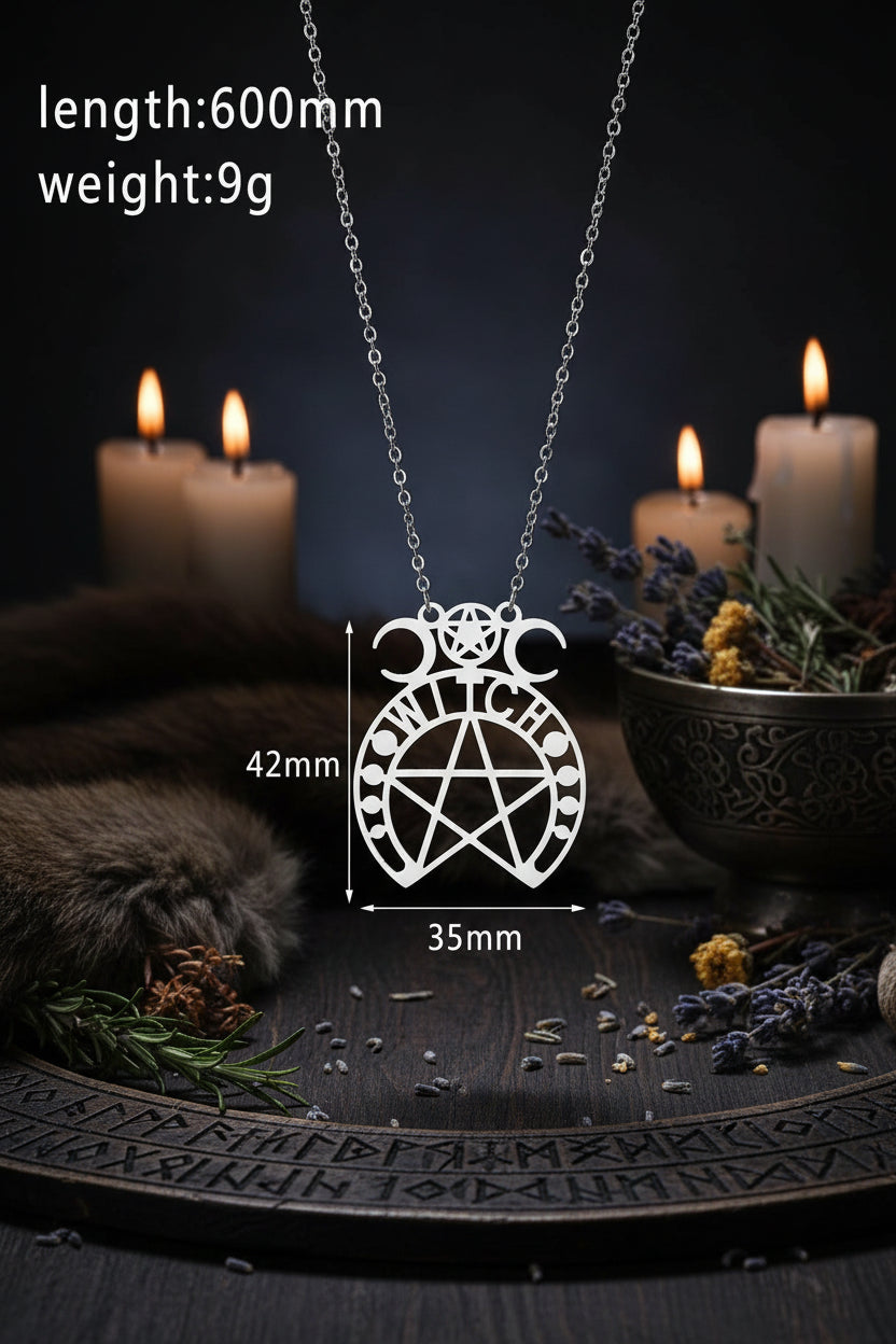 Supernatural Moon Goddess Necklace - Stainless Steel Pendant Sorceress Sanctuary