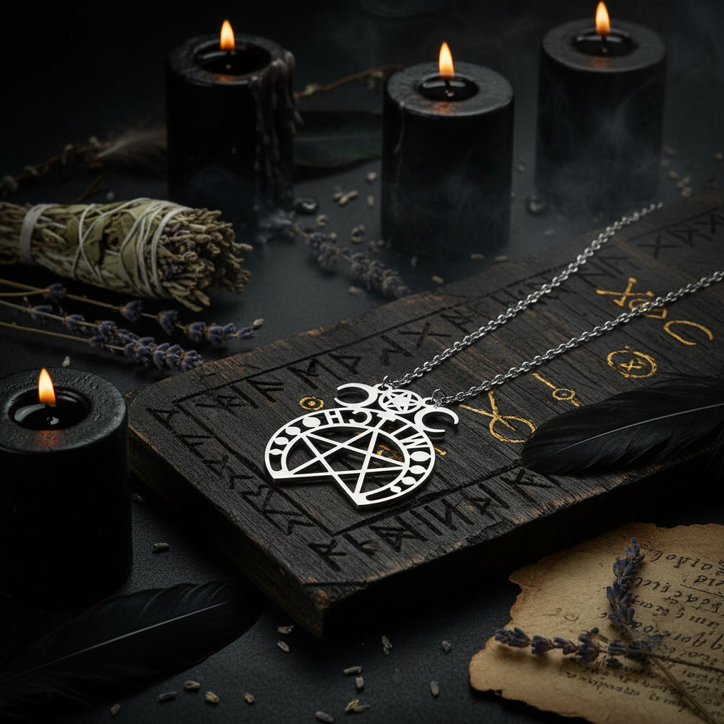 Supernatural Moon Goddess Necklace - Stainless Steel Pendant Sorceress Sanctuary