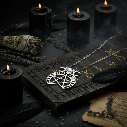Supernatural Moon Goddess Necklace - Stainless Steel Pendant Sorceress Sanctuary