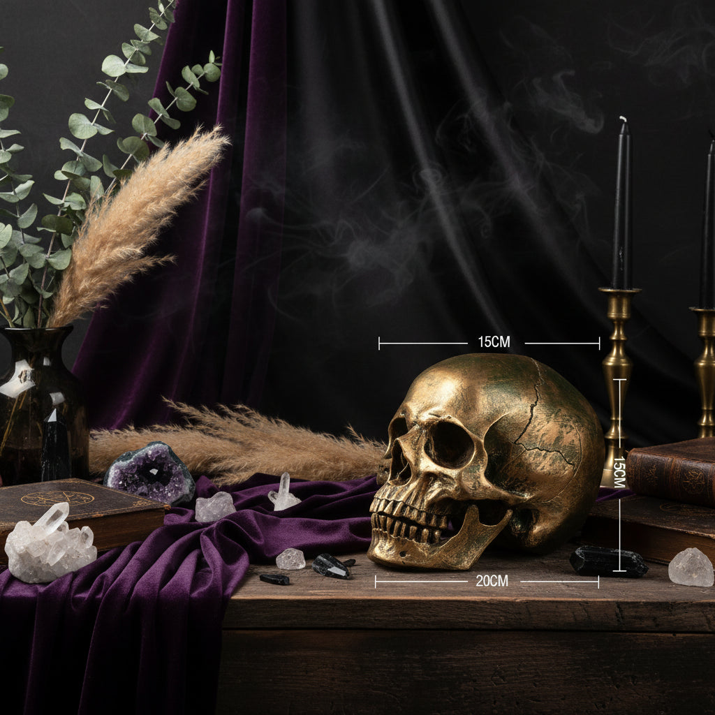 Golden Occult Skull - Sorceress Sanctuary Gold